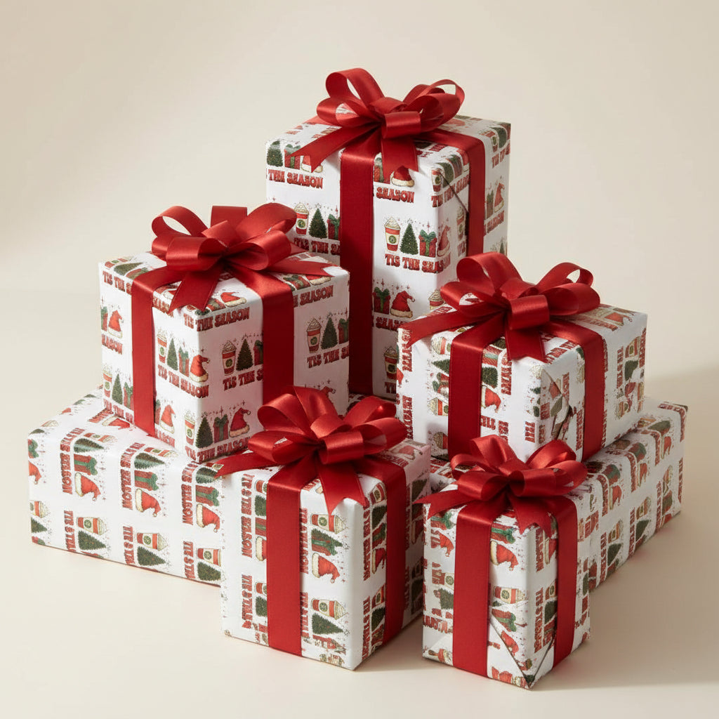 Christmas Stocking Pattern Wrapping Paper