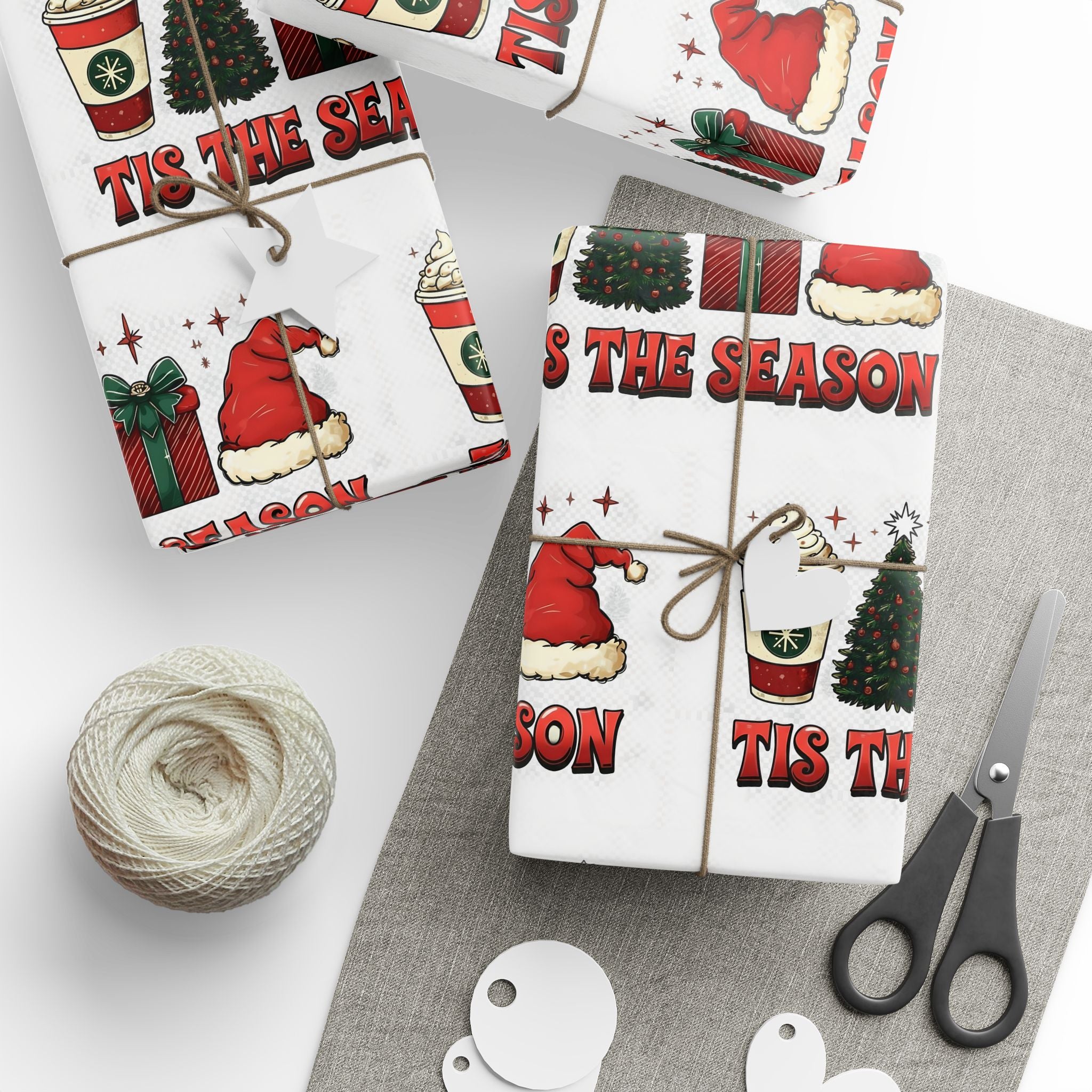 Christmas Stocking Pattern Wrapping Paper