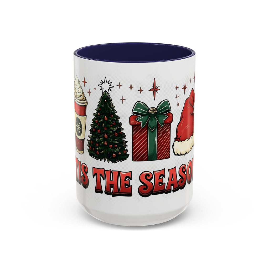 Tis The Season Coffee Mug — Christmas Icons Holiday Accent Mug