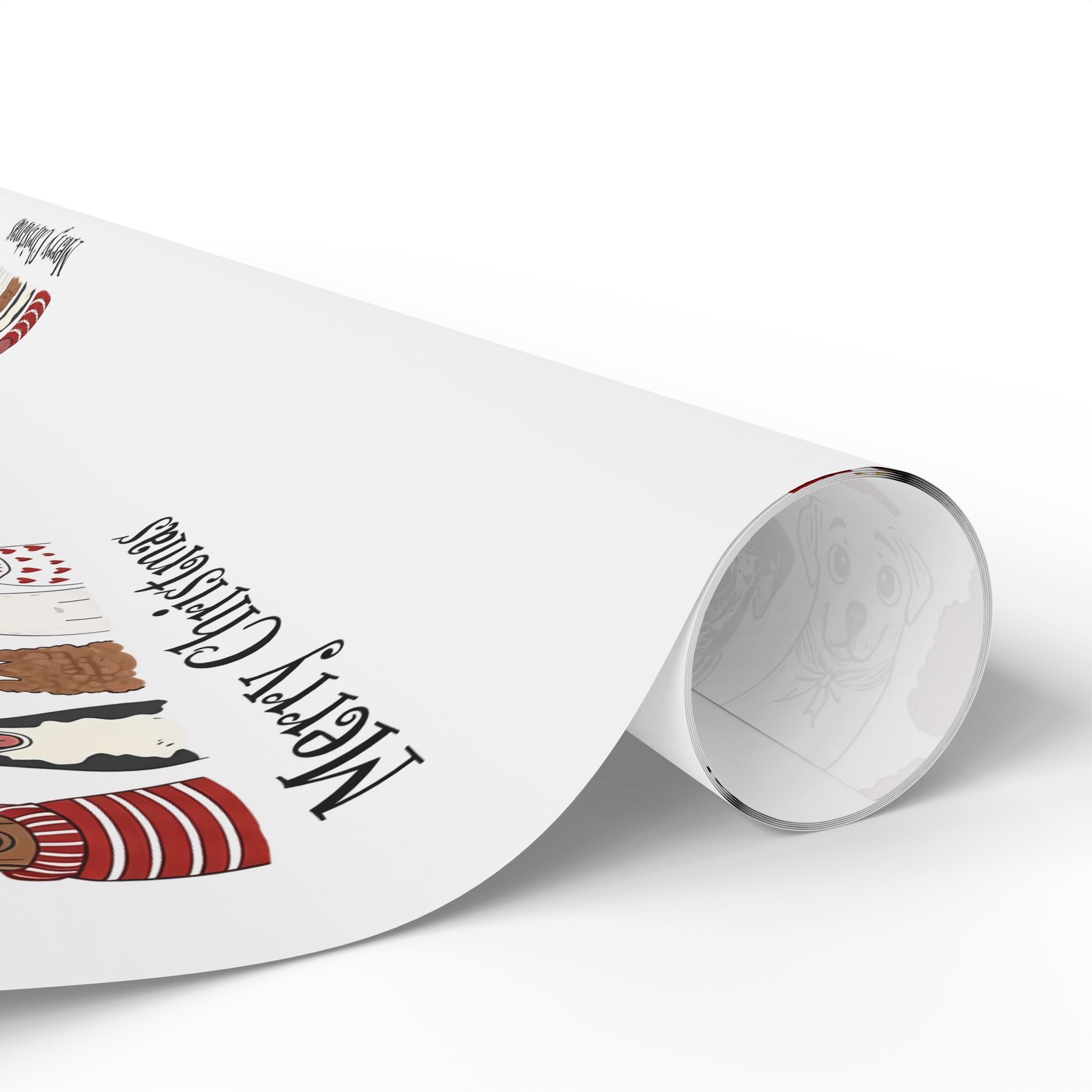 Christmas Doggy Pattern — “Merry Christmas” Wrap