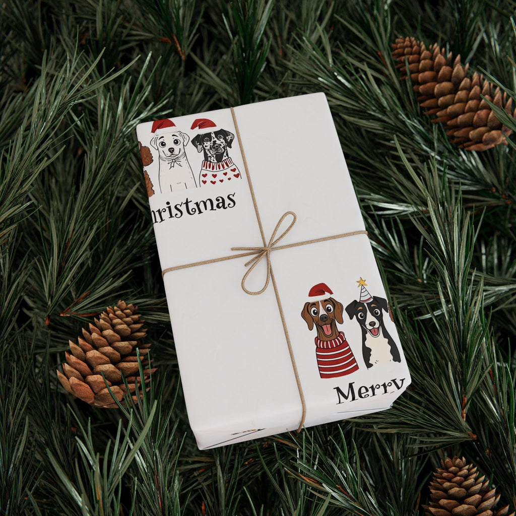 Christmas Doggy Pattern — “Merry Christmas” Wrap