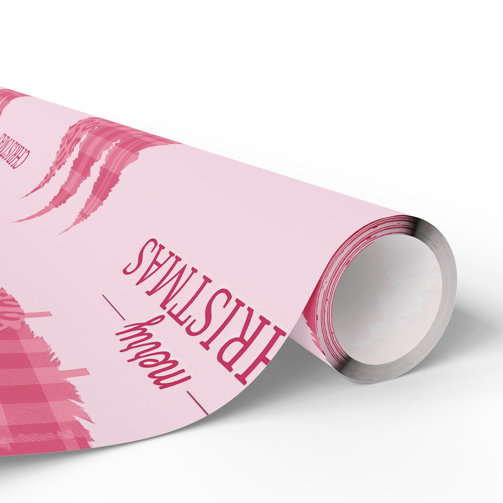 Pink Christmas Trees wrapping paper
