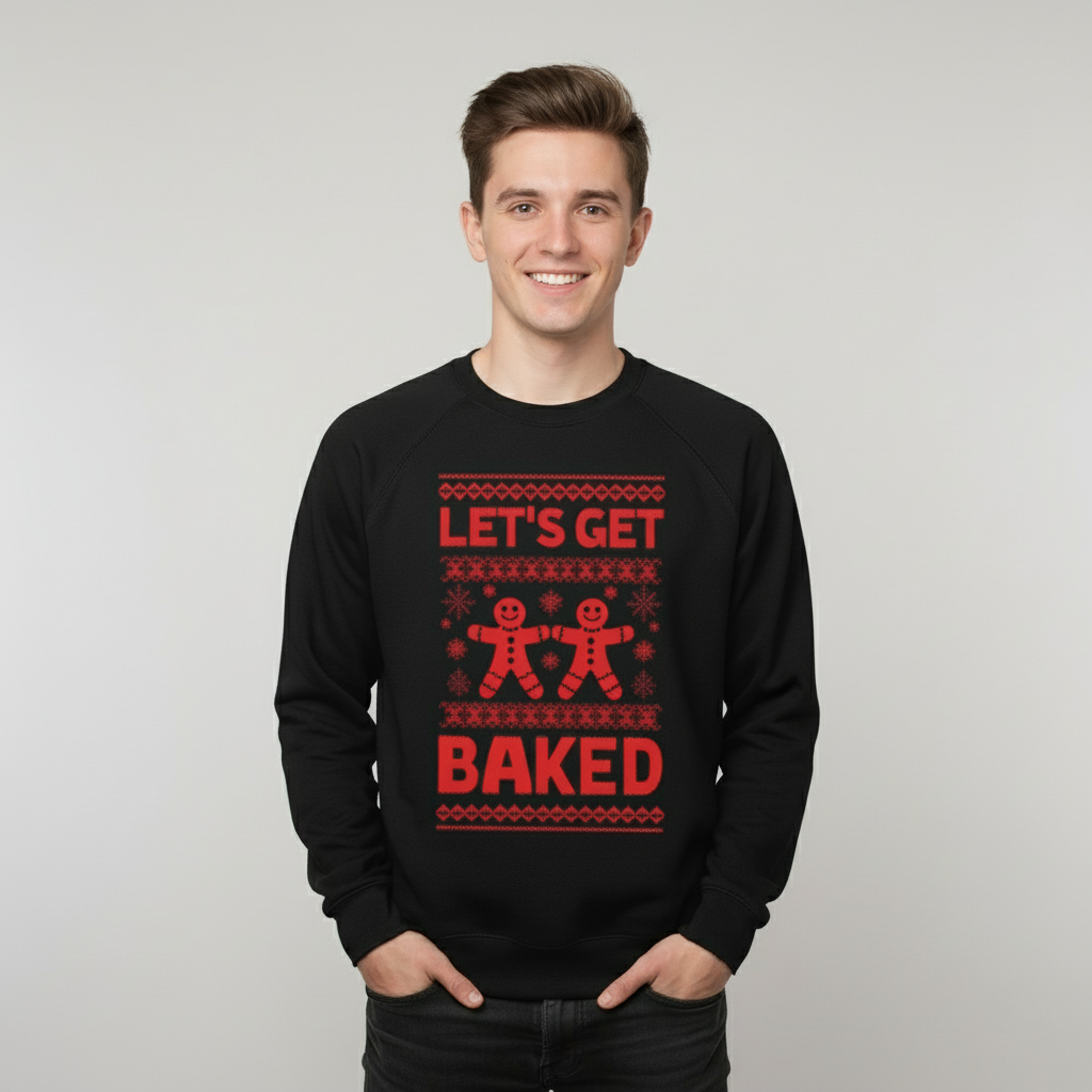 “Let’s Get Baked” Gingerbread Sweater