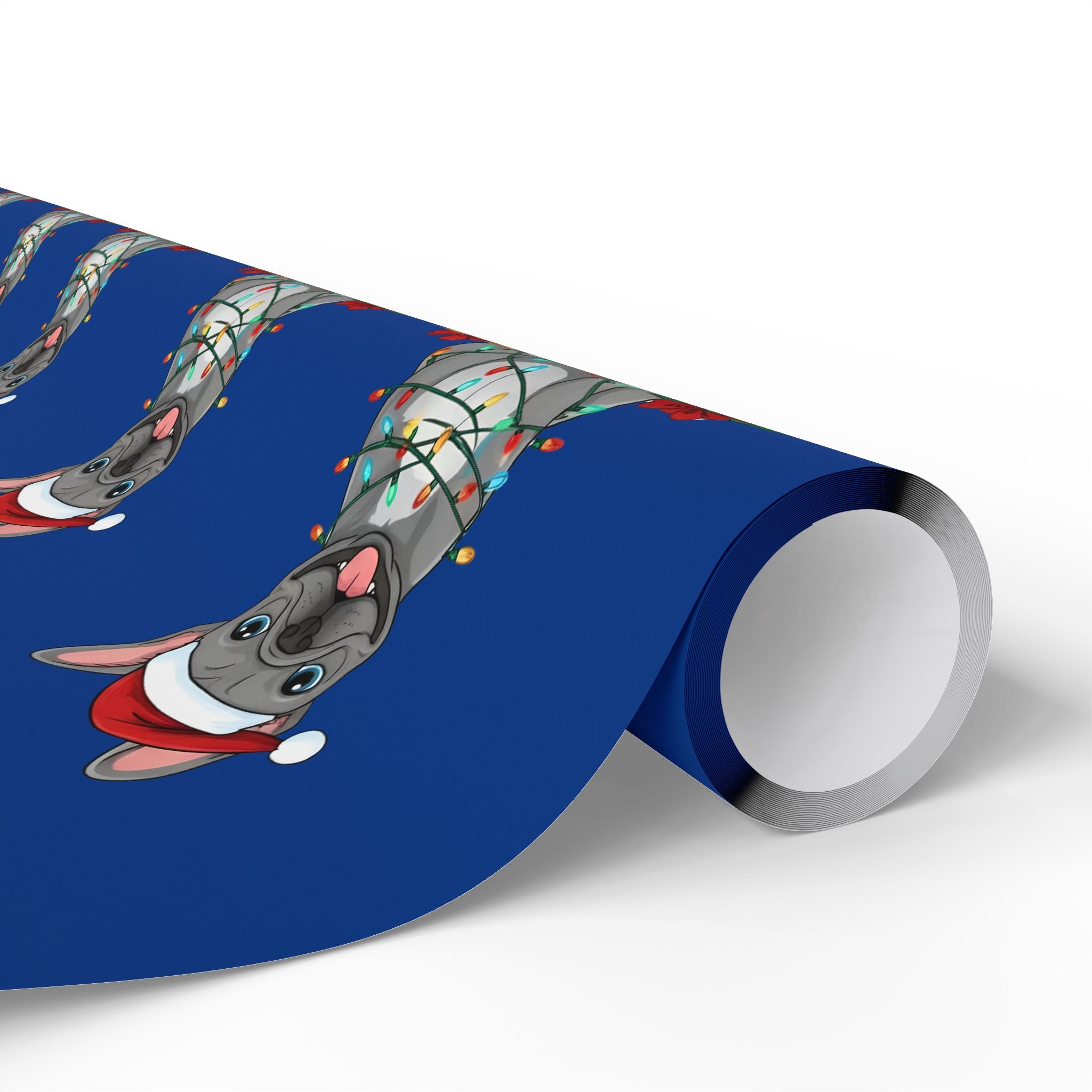 French Bulldog Holiday Wrap — Blue