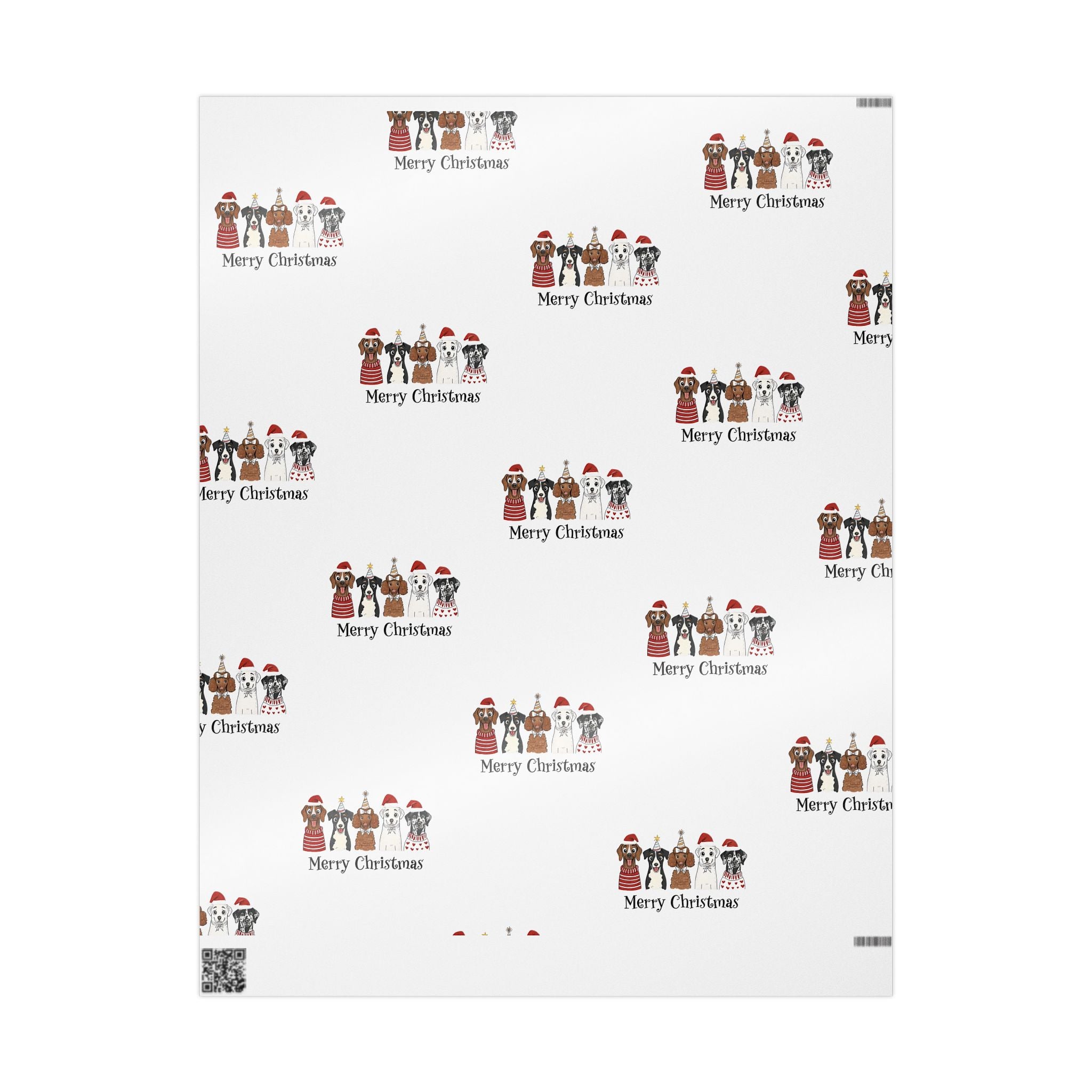 Christmas Doggy Pattern — “Merry Christmas” Wrap