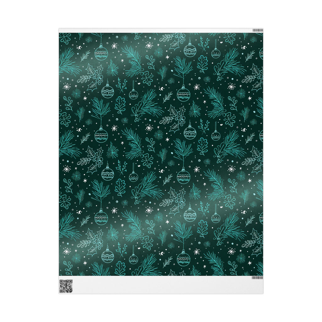 Teal Pine Forest Wrapping Paper