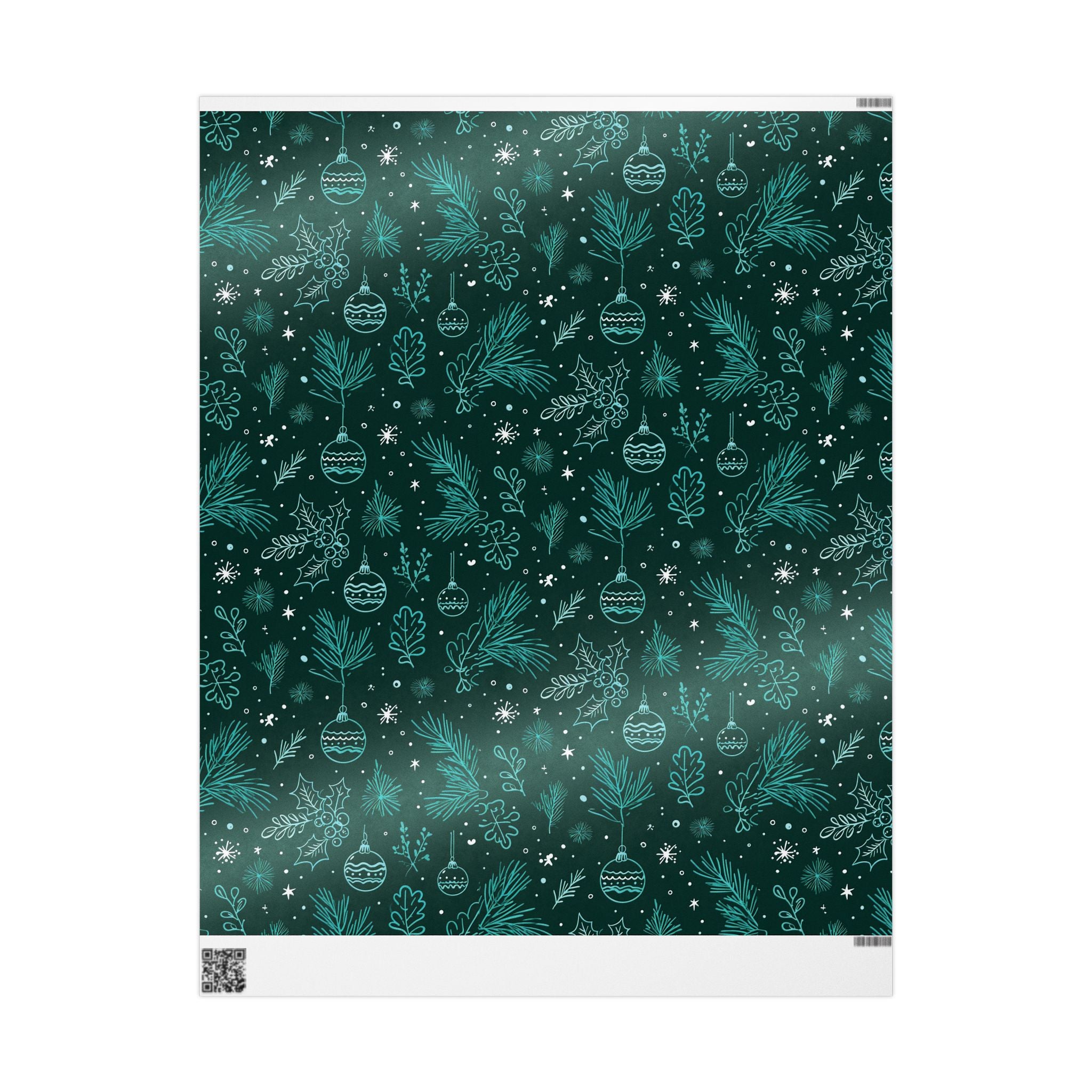 Teal Pine Forest Wrapping Paper