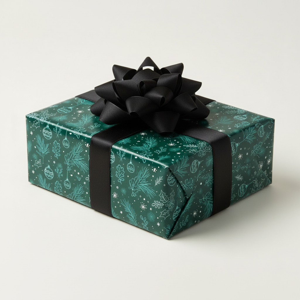 Teal Pine Forest Wrapping Paper