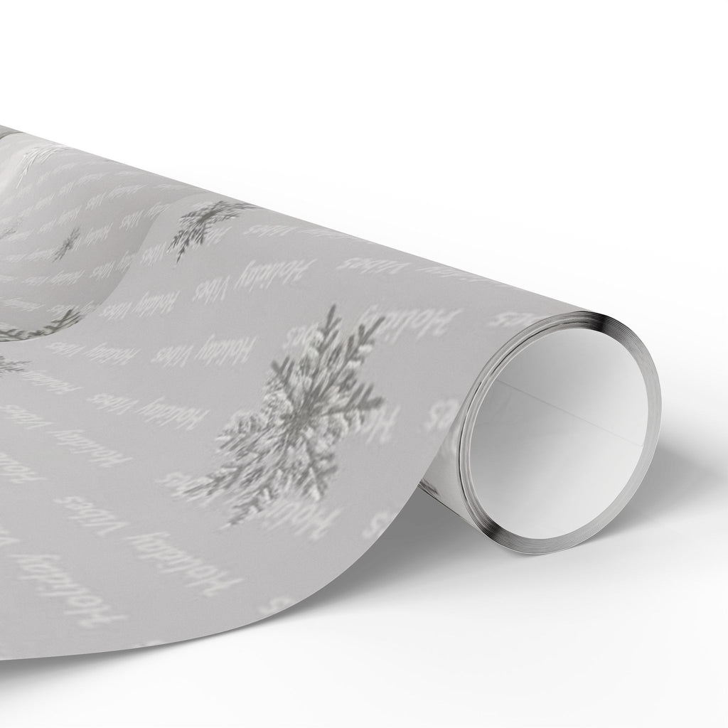 Silver Holiday Vibes Wrapping Paper