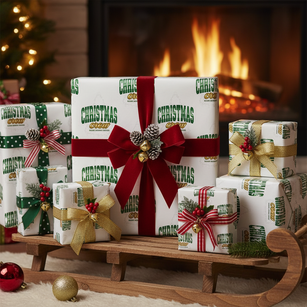 🎁 Christmas Crew “Making Memories” Wrapping Paper