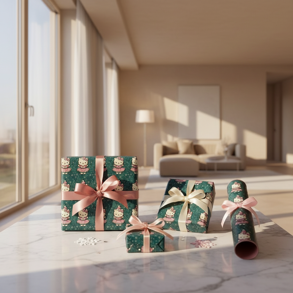 Wrapping Papers - Hello Kitty Ballerina Christmas Vintage Design