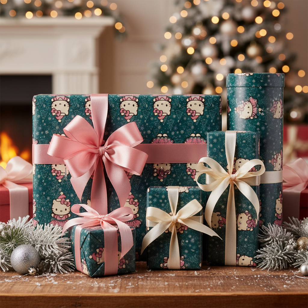 Wrapping Papers - Hello Kitty Ballerina Christmas Vintage Design