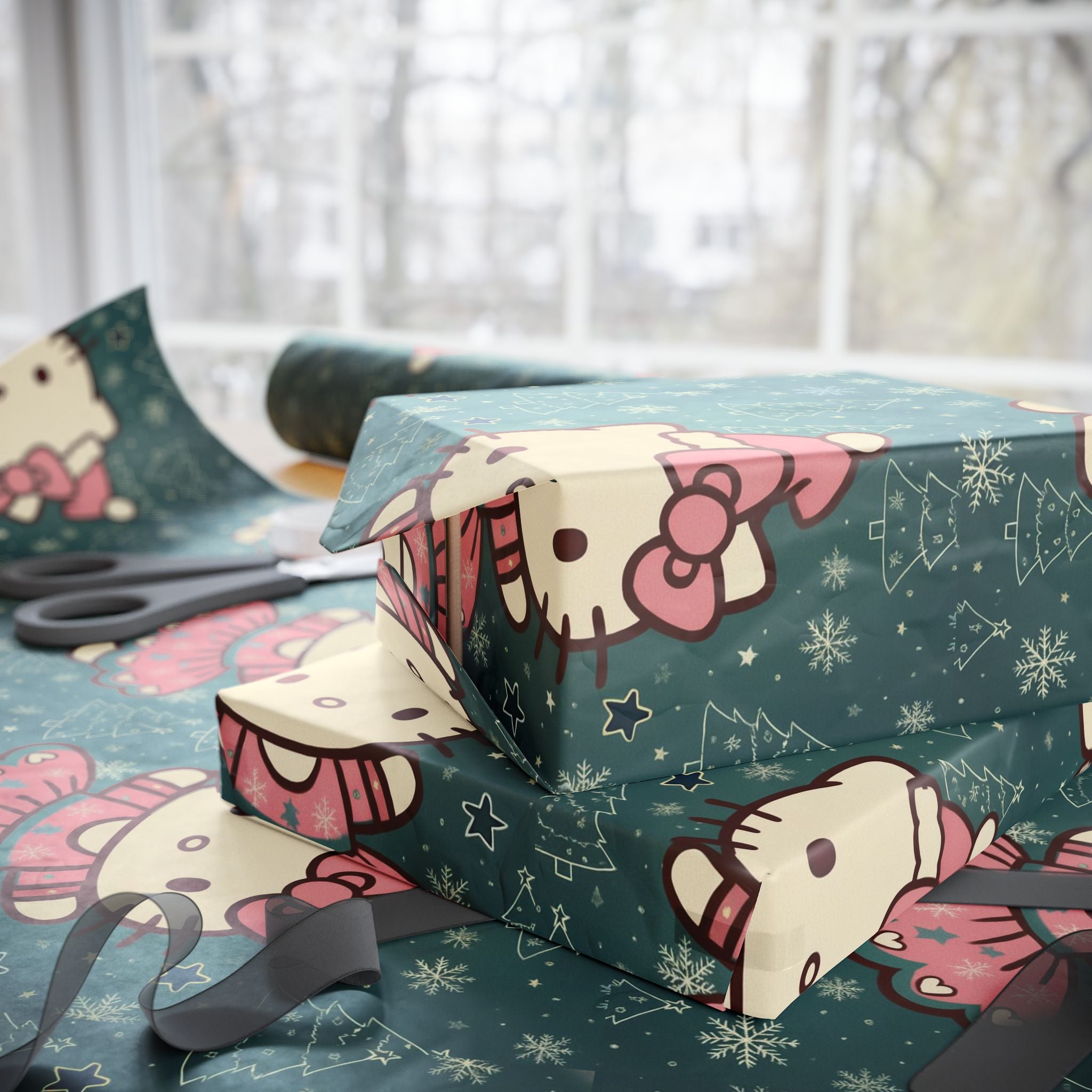 Wrapping Papers - Hello Kitty Ballerina Christmas Vintage Design