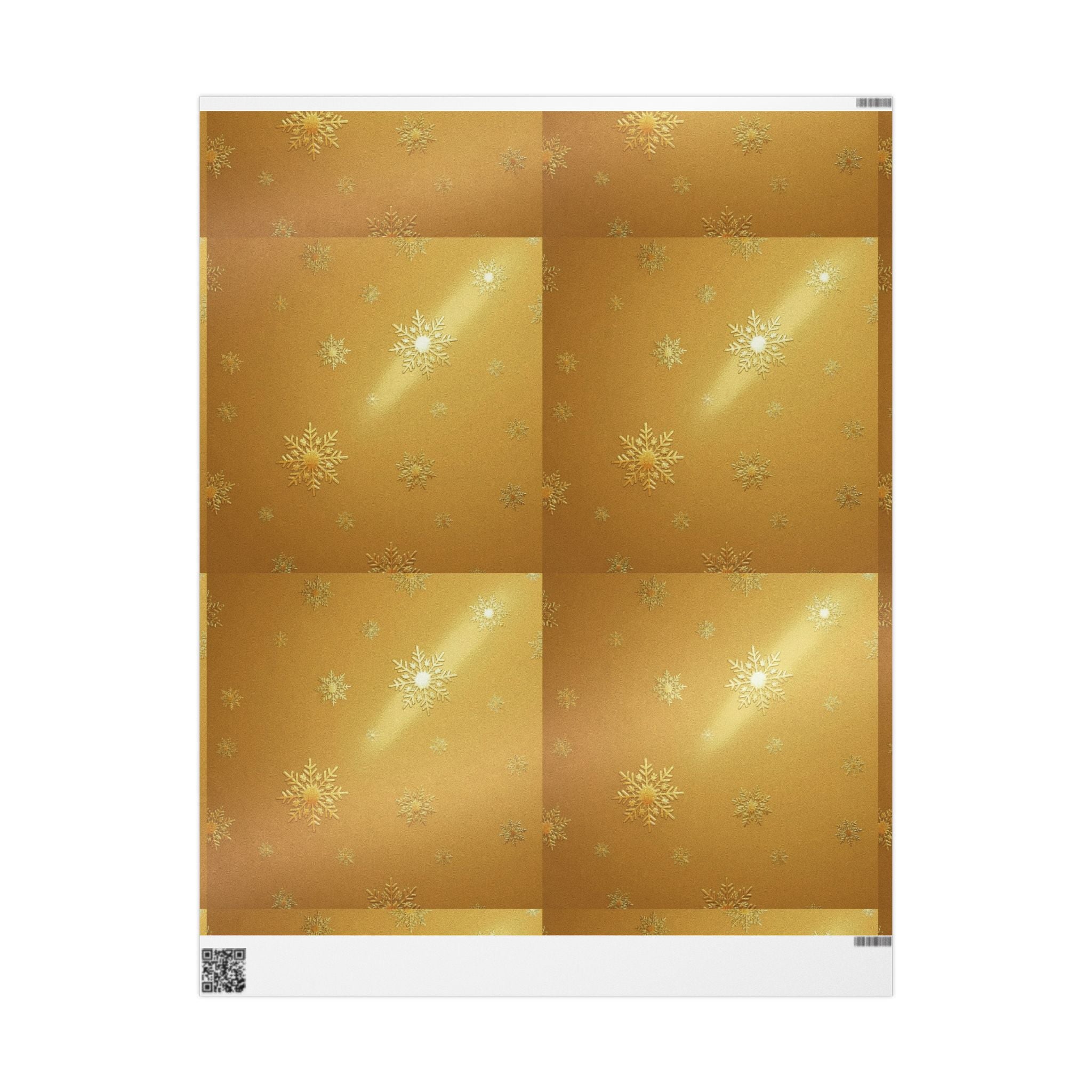 Golden Snowfall Luxe Wrapping Paper