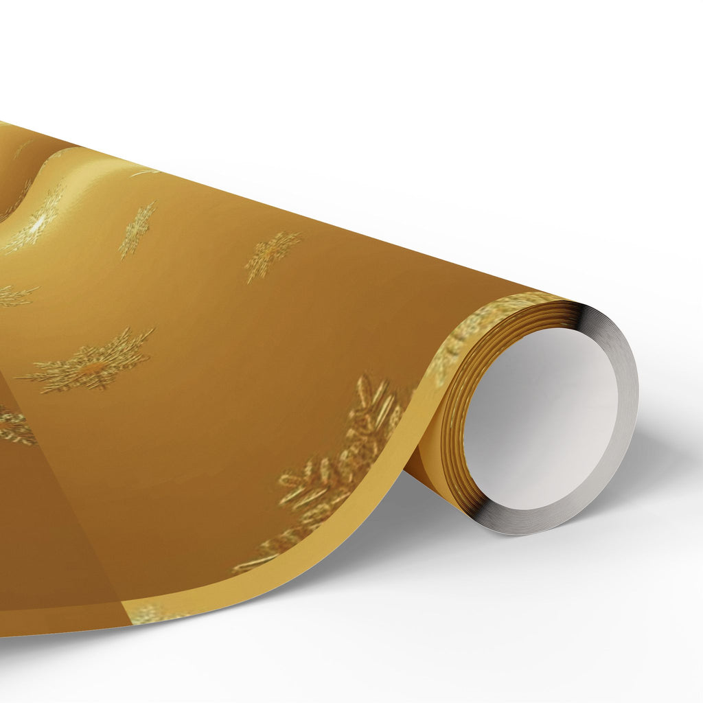 Golden Snowfall Luxe Wrapping Paper