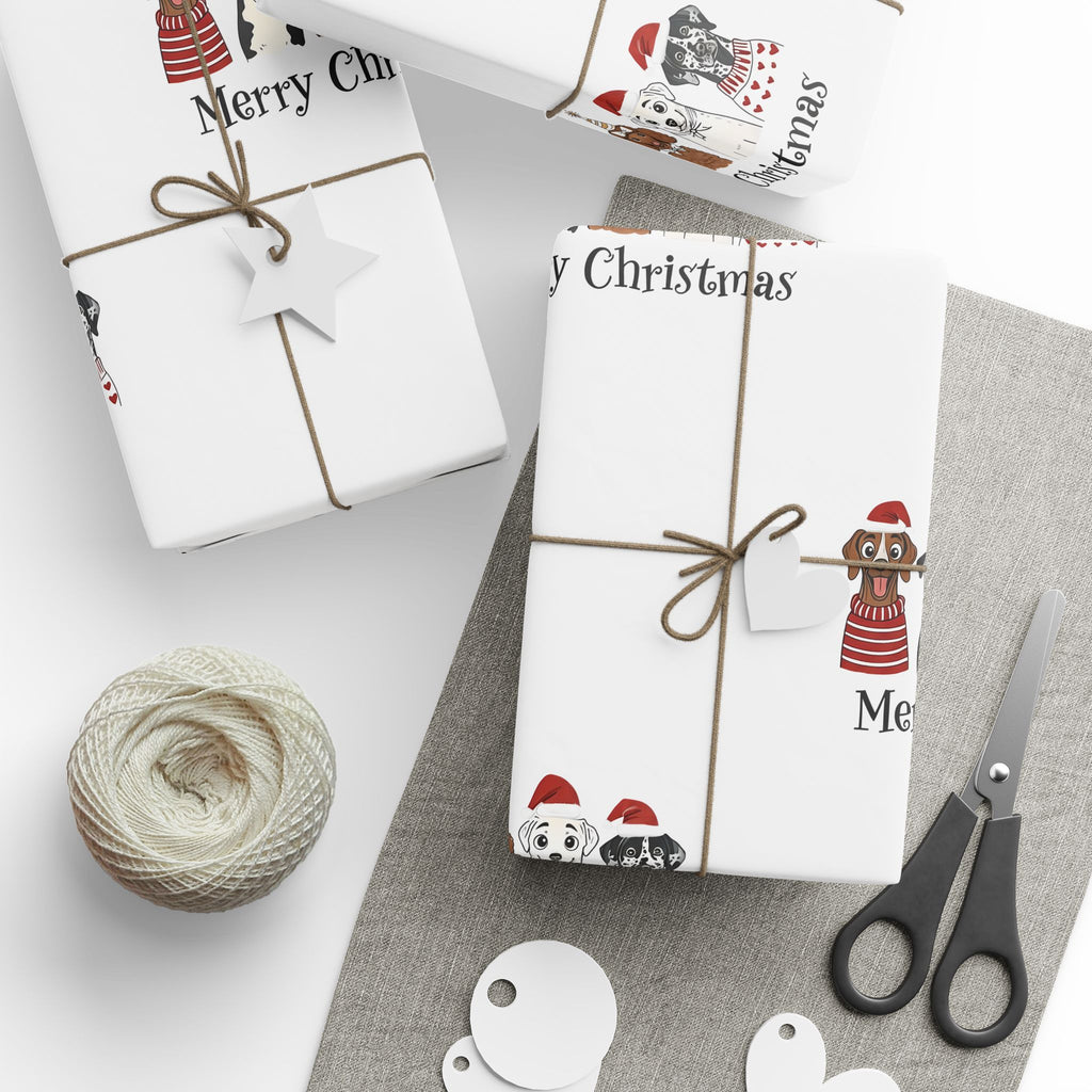 Christmas Doggy Pattern — “Merry Christmas” Wrap